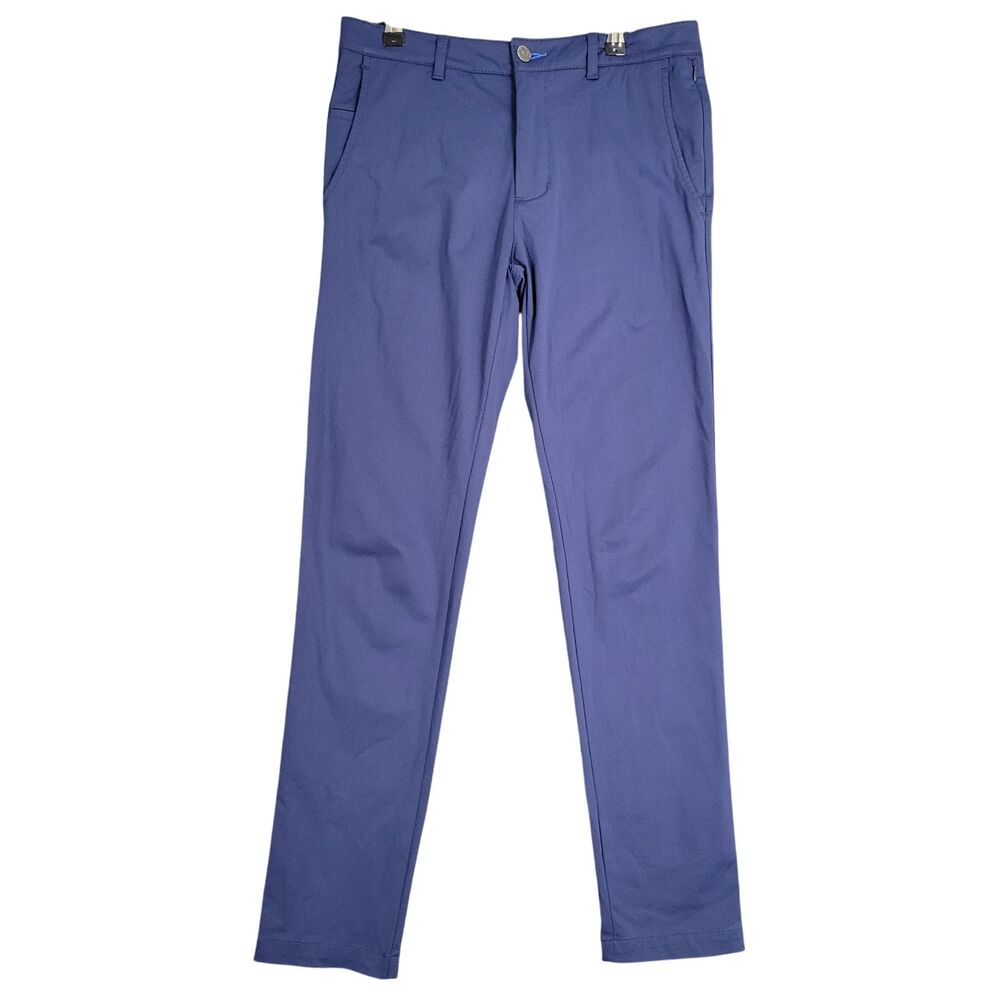 TWILLORY Blue Trim Fit Tech Performance Golf Pants Slim SIZE 30x32 ACTUAL 30x30